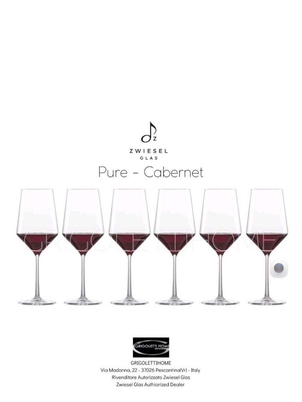 Zwiesel Glas Pure - Set Of 6 Cabernet Glasses H 24.4 Cm - Retailer